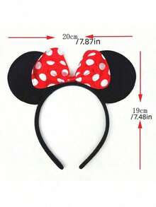1/6pcs Disney Minnie Mouse Ear Headband With Bow Design, Princess Costume Accessory, Suitable For Party, Birthday, Carnival (Some Accessories Randomly Shipped), Perfect Gift, Birthday Gift, Ideal For Various Festivals, Fashionable Item, Luxury Choice. Perfect Gift For Friends Or Partners, Valentine's Day Decoration, Ideal Choice, Party Gift. - Multicolor - View 7