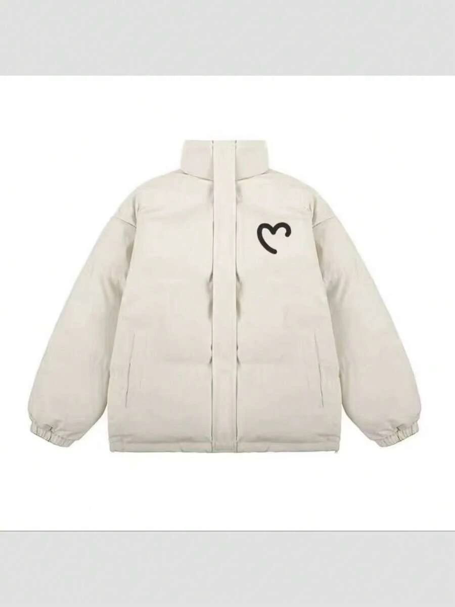 Chaqueta de invierno para hombre abrigo grueso moda estudiante coreana holgado estilo panchaqueta nuevo diseño chaqueta de plumas - Albaricoque [Y243] - Ver 1