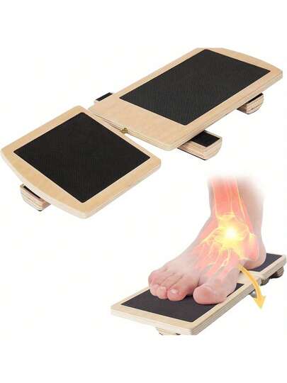 1 pieza Con un arco de oscilación controlado de 30 grados, esta tabla de equilibrio de madera ayuda a mejorar la estabilidad, la coordinación y la fuerza de los tobillos. Ya seas principiante o usuario avanzado, el rango ajustable de movimiento te permite desafiar gradualmente tu equilibrio sin una rotación excesiva. Diseñado para el entrenamiento unilateral