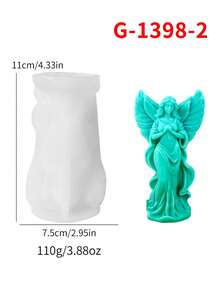 1个梦幻女神造型硅胶蜡烛模具 - A-白色 - 查看 3