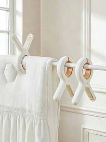 12/1pc Beach Towel Clips, Rust-Resistant Spring Design Heavy Duty Beach Towel Clips - Plastic Hanging Hooks, Household Clothespins | Blanket Drying Clips | Windproof Clothing Clips | Beach Chair Clips | Stain-Free Drying Clips | Plastic Clothespins, Strong Spring And Non-Slip Pad, Firm Grip, Windproof And Non-Slip, . Used For Drying Clothes, Clipping Beach Towels, Picnic Mats, Snack Bags, Condiment Bags, Clipping Documents, Magazines, Curtains, Tablecloths, Clipping Loose Bed Sheet Corners, Cable Management, Etc. - Multicolor - View 10