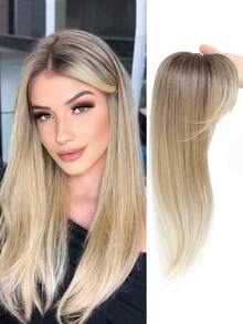 20英寸层次感波浪假发，带刘海，适合头发稀疏的女性 - 采用合成纤维制成，易于佩戴 - 彩色 - 查看 13