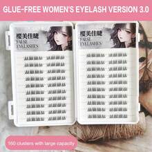 Korean Idol False Eyelashes Wispy Dense Comics Artificial Eyelash Makeup Girls Natural Enlarge Your Eyes Large Capacity - G - 查看 2