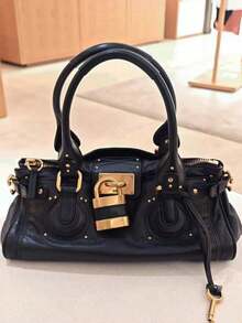 Estilo vintage clásico, moda retro de nicho, versátil, único y elegante bolso con candado antiguo, bolso de mano, bolso de hombro, bolso de sobaco, un imprescindible del estilo callejero. - Multicolor - Ver 6