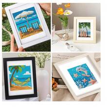 15 Packs Diamond Art Kits For Adults, Small Diamond Painting Projects Full Square Drill Gem Art Kits, DIY 5D Paint With Diamond Dots Crafts With Tools,Sea Beach Wall Decor Gift For Beginners 4x5inch - 海灘 - 查看 4