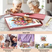 AMORARS Dog Diamond Painting Kit For Adults, 5D Flower Diamond Art For Beginners - DIY Full Diamond Dot Gem Art Painting, Suitable Gifts And Home Wall Decoration Crafts, 12x12Inch - 狗-1 - 查看 4