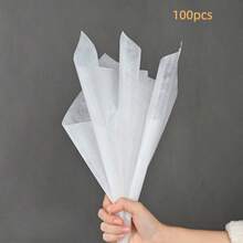 1 Package Of 20 Pieces/1 Package Of 100 Pieces Of Milk Cotton Floral Bouquet Packaging Materials, Featuring A Fresh And Minimalist Style With Milk Cotton Lining The Flowers - White - View 10