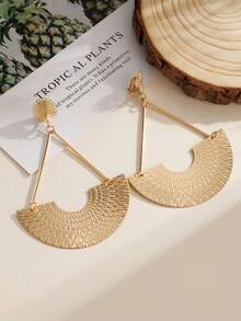 Yanxyad Clip On Earrings For Women Statement Clip On Earrings, Gold Plated Large Geometric Clip Earrings Square Rectangle Round Clip Dangle Earrings Non Pierced Earrings Set - Gold - View 8