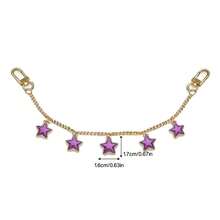 1 قطعة قلادة حقيبة بتصميم كلاسيكي أنيق بسلسلة معدنية مزينة بقلب وقلادة نجمية وردية، مناسبة لتزيين مختلف الحقائب والأمتعة، هدية مثالية للمناسبات، قلادة حقيبة نسائية - متعدد الألوان - مشاهدة 9