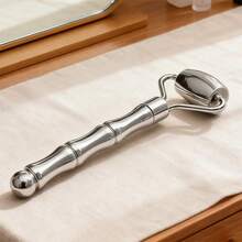 1pc Stainless Steel Facial Massage Roller Tool, Metal Face Roller, Metal Gua Sha, Facial Massage Tool For Reducing Puffiness, Promoting Lymphatic Drainage, Relieving Facial Tension, Skincare Facial Massager - Silver - View 12