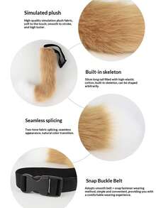 3件套猫咪主题服装套装，包括猫耳朵、毛绒尾巴和手工毛绒头箍。适合万圣节、情人节、复活节和其他节日派对。这款猫咪主题配饰组合套装是送给朋友、家人和同事的绝佳新年和情人节礼物。 - 彩色 - 查看 8