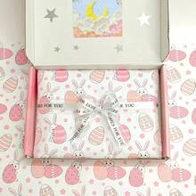 20 Sheets Easter Egg Rabbit Pattern Gift Wrapping Paper | Suitable For Weddings, Jewelry Making Display & Packaging, Easter, Valentine'S Day, Birthday Gifts, Bouquet Packaging, Gift Bag Filling, Party Gifts - Multicolor - View 2