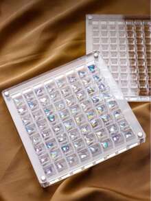 1 hộp acrylic 36 ngăn, hộp đựng đá acrylic trang trí móng tay, hộp trưng bày trang sức móng tay trong suốt, khóa từ tính, quà tặng cho ngày Valentine, phụ nữ, ngày lễ. - trắng - Xem 6