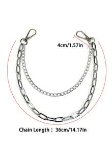 1pc Multi-Layer Metal Body Chain, Gothic Punk Y2K Style Accessory For Men, Suitable For School, Halloween And Other Occasions - Multicolor - View 6