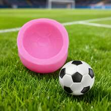 1pc Simulation 2D Football Shaped Silicone Mold, A Gift For Football Enthusiasts, Football Match Props, Award Gifts, Handmade Clay, Resin, Drip Glue, Gypsum And Other Finished Products, With Simple Demolding And Reusable Molds.