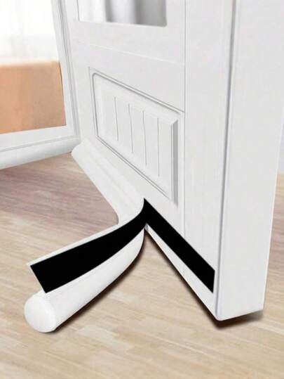 Fita de vedação autoadesiva espessa para portas - Vedação durável, batente anti-insetos, à prova de poeira e vento, com isolamento acústico. Disponível em várias cores. Design curvo para fácil instalação.