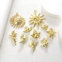 1pc Vintage Copper Cute 3D Angel Pendant, Versatile For DIY Bracelet, Necklace, Earrings, Jewelry Accessories - Multicolor - View 12