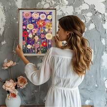 GHHKUD Diamond Painting Kits Flower For Adults, DIY 5D Diamond Painting Beginners, Full Drill Daisy Diamond Art Kits Art Pictures For Relaxation Gifts Home Wall Decor 30x40cm - Flowers - 查看 6