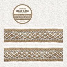 1卷2米编织绳主题剪贴簿胶带，复古创意美学贴纸，DIY装饰拼贴工艺用品，节日礼物，个性化剪贴簿学校文具 - 彩色 - 查看 16