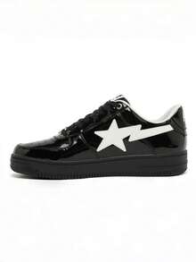 A BATHING APE 真皮经典舒适低帮时尚运动鞋，男女通用 - 黑色 - 查看 4