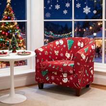 Chair Covers - Red Sole Christmas Print - View 2