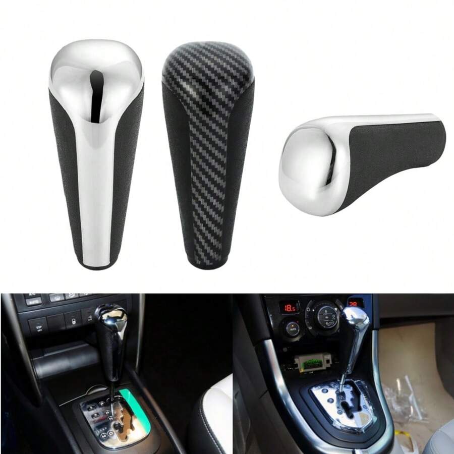 For Peugeot 206 207 307 308 408 508 2008 301 For Citroen Car Electroplated/Fiber Pattern Automatic Transmission Handball Hot Selling Gear Head - A - View 1