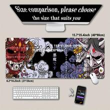 1 Peça Mousepad Grande para Jogos | Design de Demônio do Inferno, Base de Borracha Antiderrapante, Múltiplos Tamanhos Disponíveis XL XXL, Adequado para Casa, Escritório, Jogos, Estudos - Presente Perfeito para Namorado/Namorada, Fácil de Limpar e Lavar, Adequado para Volta às Aulas, Férias a Dois, Acessórios de Escritório, Suprimentos de Escritório, Tapetes de Mesa e Mousepads. - Imagem Demoníaca - Visão 5