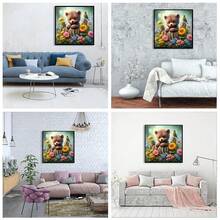 MRMIOOM 5D Diamond Painting Kits For Adults, Cute Bear Full Drill Diamond Art Kits For Beginners, DIY Round Diamonds Pictures Gem Art And Crafts Home Decor 13.78x13.78 Inch - D010-美國 - 查看 7