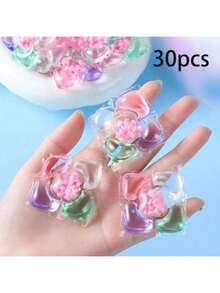 100pcs 5-In-1 Laundry Detergent Beads, Laundry Beads, Long-Lasting Fragrance, Strong Stain Removal, Color Protection, Concentrated Laundry Detergent, Laundry Gel Beads, Fragrance Beads, Laundry Detergent, Fabric Softener, Antibacterial And Dust Mite Prevention, Long-Lasting Fragrance - Multicolor - View 11