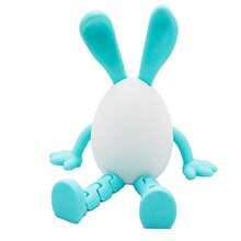 1pc Cute Easter Egg 3D Printed Rabbit Figurine, Adorable Rabbit Model, Desktop Decor - Multicolor - View 9