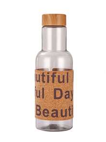 1pc Vintage Plastic Cup, Creative Wood Grain Lid High-Quality Water Bottle, Portable Heat-Resistant Household Office Outdoor Tumbler, Practical Gift For Valentine's Day, Ramadan, New Year, Mother's Day, Graduation - Multicolor - View 5