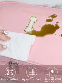 大容量防水粉色旅行化妆包,多层可拆卸化妆包,双层旅行化妆包,便携式化妆品收纳包,化妆刷收纳包,通用便携式化妆必备品收纳包,整齐收纳化妆品,便携式手持化妆盒,旅行化妆洗漱包,实用礼品收纳包,拉链设计 - 彩色 - 查看 11