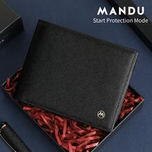 Men's Wallet Men's High-End Fashion Multi-Card Slot Card Holder Large Capacity Coin Purse Wallet Men's - 002黑 - 查看 9