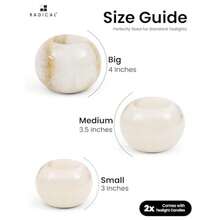 Radicaln Marble Tealight Candle Holder 4" Inch E Onyx Handmade Decorative Votive Candle Holder For Home Decor Elegant Set Of 3  Candle Holders For Living Room - WhiteOnyx - View 6