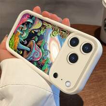 Mushroom For RedmiNOTE14 13 PRO PLUS P0COM6 PRO PLUS 13 X C R 12R K80 70E   XiaomiPOCOF7 6 PRO FUSION Thickened Shockproof, Premium Silicone, Trendy   Creative Soft Shell - JNEQEY de color negro hongo - Ver 8
