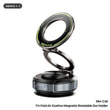 REMAX RM-C36 Foldable Magnetic Car Mount With Airbag Rotation Offers Versatile Dashboard And Desktop Use, Perfect For Navigation, Commuting, Or Home Use, Making It A Practical Ramadan Or Eid Gift. - Gunmetal - View 5