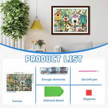 EMIEAUFG Bird Diamond Art Kits For Adults, Bird House Diamond Painting Kit For  And Beginners, 5D Round Full Drill Craft, Home Wall Decor 12\ X 16\ - SR63 - 查看 5