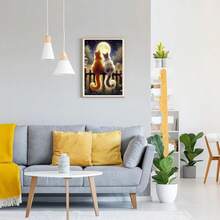 GDYEEH DIY 5D Kittens Diamond Art Kits, Moon Full Round Drill Sparkling Cat Diamond Painting Picture, Lovers Diamond Painting Art Kits Craft For Adults Beginners, Home Wall Decor 12x16inch - USGD246 - 查看 3