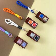 新款创意木质钥匙扣减压玩具，挤压解压神器，节日、生日、小礼物佳选 - 彩色 - 查看 4