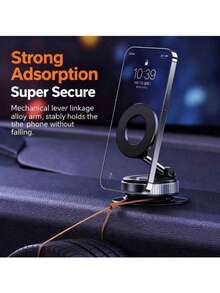 1PC Car Folding Suction Cup Type Rotating Car Phone Holder Car Dashboard Navigation Magsafe Magnetic Desktop Holder - A - View 6