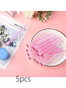 60/50/20/10 空一次性睫毛膏管套装和睫毛卷套装，睫毛膏刷子睫毛膏棒套装管，一次性睫毛刷（玫瑰金扁豆造型） - 彩色 - 查看 49