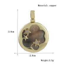 1件铜质时尚奢华新款高端圣母玛利亚十字架吊坠，DIY手链项链耳环首饰配件 - 彩色 - 查看 6