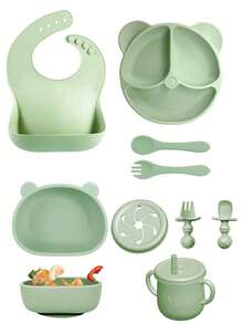 Personalized Baby Feeding Supplies - Bib, Plate, Bowl, Cup, Fork & Spoon, Teether, Food Freezer Tray - Multicolor - View 14