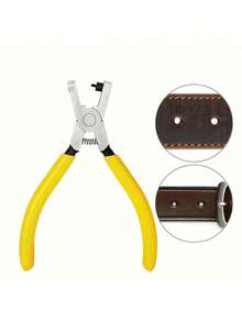 1. Dụng cụ đục lỗ da đa năng với tay cầm chống trượt bằng hợp kim, thích hợp để đục lỗ nhỏ trên thắt lưng, dây đeo, dây đồng hồ, cổ áo và các vật dụng khác, phụ kiện may vá. - Màu vàng - Xem 10