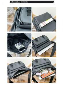 2026 New Men's Large-Capacity Crossbody Bag & Multi-Functional Shoulder Bag And Versatile, Lightweight Yet Roomy With A Multi-Pocket Design. Internal Structure: Inner Zipper Pocket, Phone Pocket, ID Pocket, Shockproof Compartment. - Multicolor - View 8