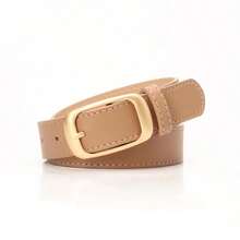 Hot Style Fashionable And Versatile Women's Belt Simple Style High-End Pin Buckle Belt Women's Decorative Jeans Belt  Rodeo Cinturón - 卡其色 - 查看 1