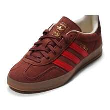 Adidas 男女通用 Gazelle 室内休闲运动鞋，简约舒适，日常穿着 IH9661 - 狐狸棕/亮粉紅螢光/樹脂黃 - 查看 7