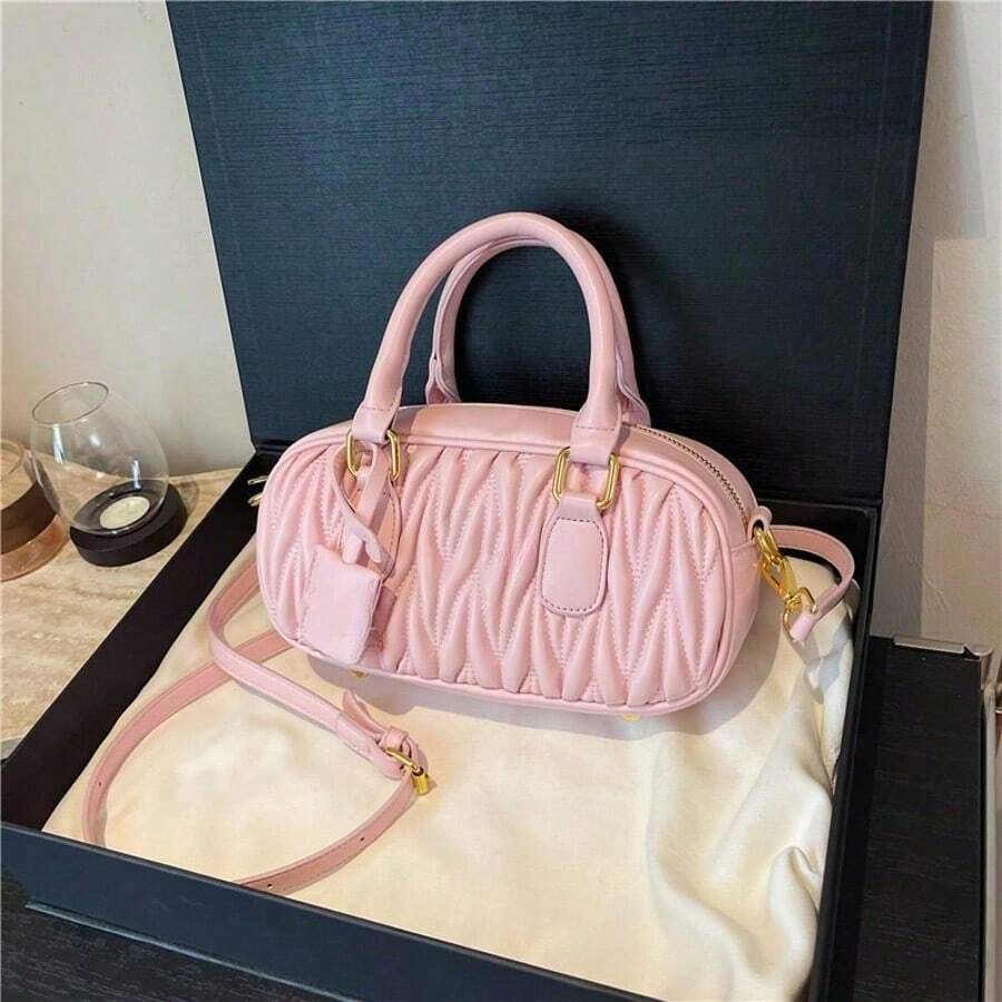 Plissierte Handtasche/Schultertasche/Crossbody-Kissentasche