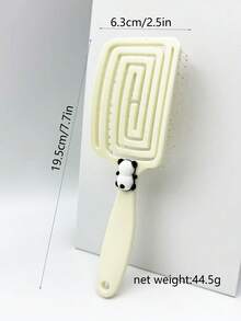 1pc Pink Spiral Elastic Volumizing Hair Brush, Suitable For Wet & Dry Hair, Styling Comb - Beige - View 12