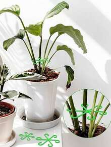 4/8pcs Plastic Plant Support Anti-Tip Bracket, Foldable Hydroponic Flower Stem Fixer, Garden Plant Support - Collapsible Rack - View 9